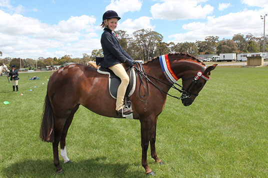 Hannah Bufton wins Champion Riden Registered Riding Pony